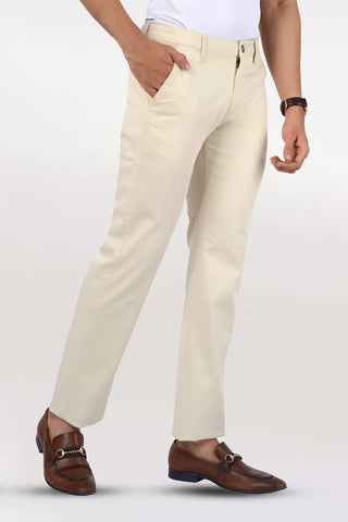 Men's Slim Fit Formal Trouser - Beige - Gimaq - The magic shuffle!