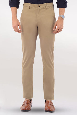 Men's Slim Fit Formal Trouser - Khakhi - Gimaq - The magic shuffle!