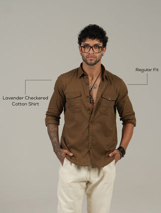 Full Sleeve Safari Shirt – Khaki Brown