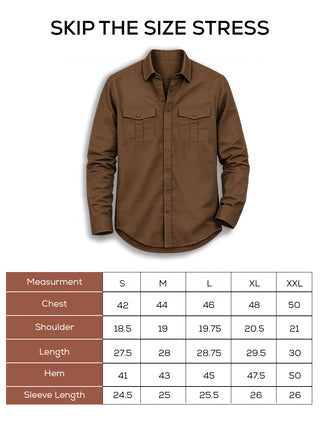 Full Sleeve Safari Shirt – Khaki Brown