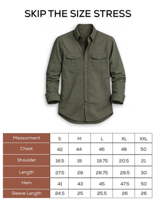 Full Sleeve Safari Shirt – Olive Green
