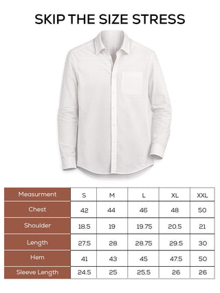 White Full Sleeve Cotton Shirt – Regular Fit