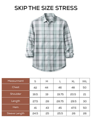 Green Checkered Cotton Shirt – Regular Fit, Full Sleeves