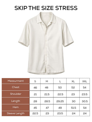 Off-White Half Sleeve Cuban Collar Shirt – Loose Fit