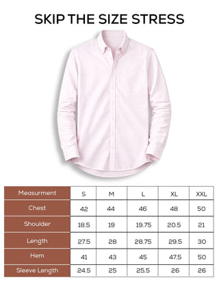 Light Pink Full Sleeve Cotton Shirt – Regular Fit