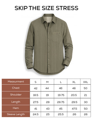 Olive Textured Checked Shirt – Regular Fit, Full Sleeves, Cotton