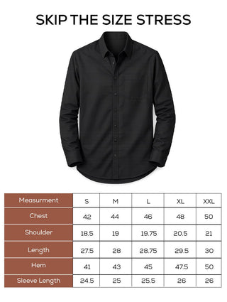 Oxford Black Cotton Shirt – Regular Fit