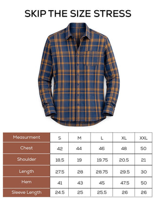 Blue- Yellow Checked Cotton Shirt – Regular Fit