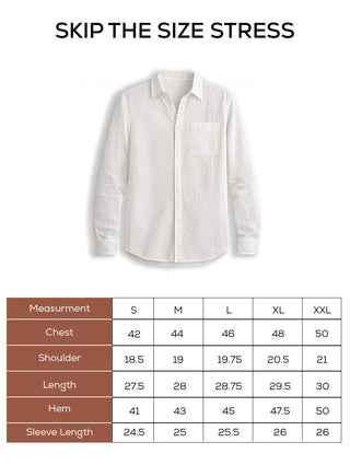 White Linen Blend Shirt – Regular Fit