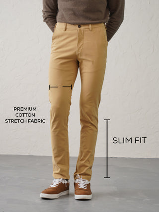 The Slim Fit Travel Chino - Khaki