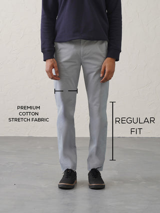 The Regular Fit Daylong Chino - Stone Mouse