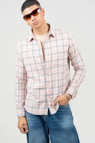 Pink Checked Cotton Shirt – Regular Fit - Gimaq - The magic shuffle!