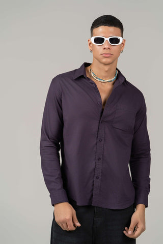 Purple Full Sleeve Cotton Shirt – Regular Fit - Gimaq - The magic shuffle!