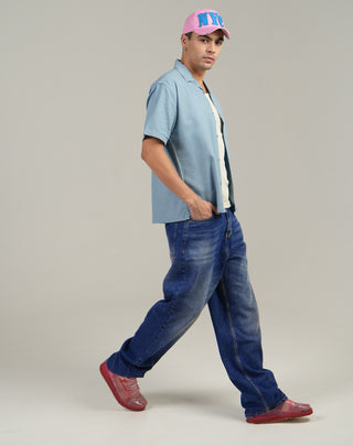 Baggy fit Denim - Mid Blue