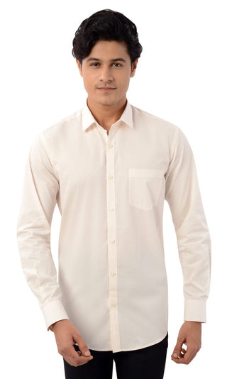 Slim Fit Full Sleeves Shirt - Beige - Gimaq - The magic shuffle!