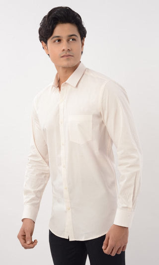 Slim Fit Full Sleeves Shirt - Beige - Gimaq - The magic shuffle!