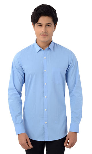 Slim Fit Full Sleeves Shirt - Blue - Gimaq - The magic shuffle!