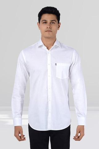 Slim Fit Full Sleeves Shirt - White - Gimaq - The magic shuffle!