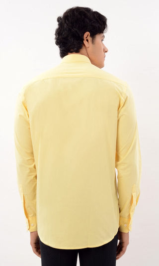 Slim Fit Full Sleeves Shirt - Yellow - Gimaq - The magic shuffle!