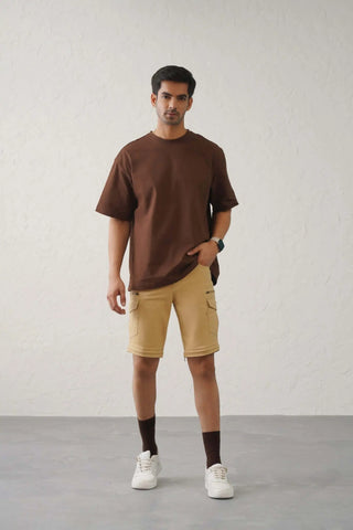 The Slim Fit Detachable Cargo Pants - Khaki Minus One