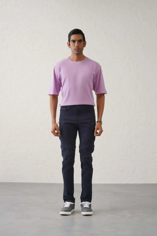 The Slim Fit Detachable Cargo Pants - Navy Minus One