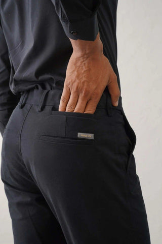 The Slim Fit Travel Chino - Black Minus One